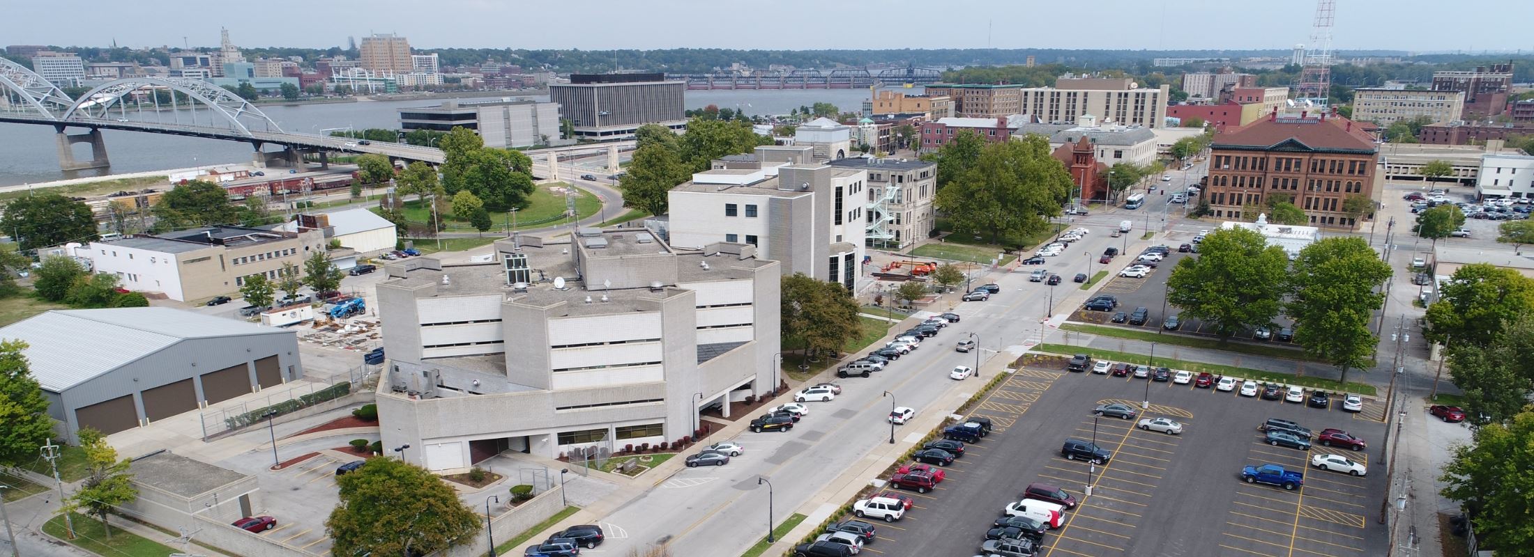 Aerial view of the Quad Cities region
